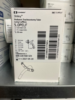 Трахеостомическая трубка Shiley педиатрическая удлиненная без манжеты PDL /PELF 